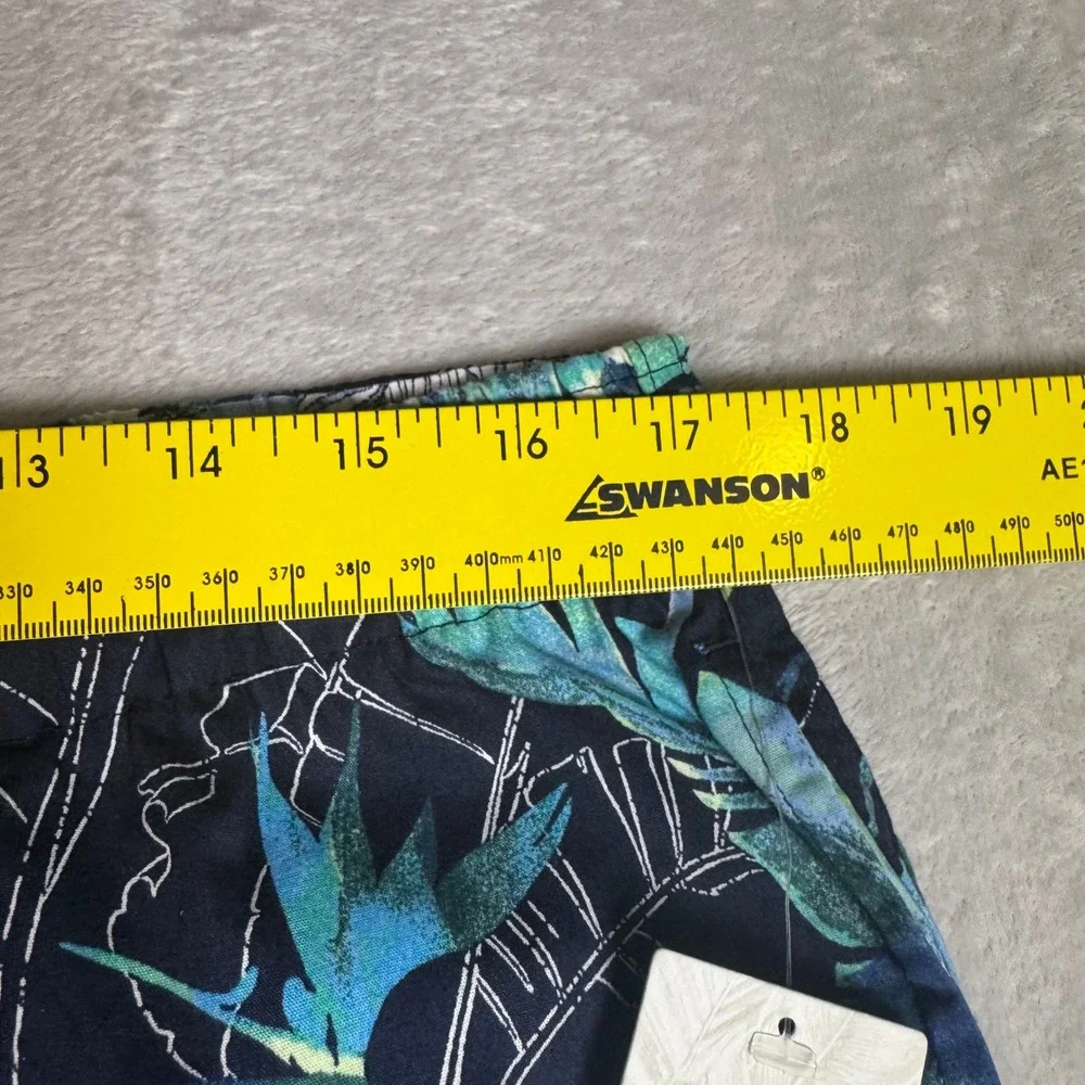 NWT Tommy Bahama Mens Tropical Floral Cotton Shorts Navy Blue Size Large